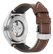 Load image into Gallery viewer, Victorinox Airboss 241973 Automatic Black Dial Brown Leather Strap Watch 42mm
