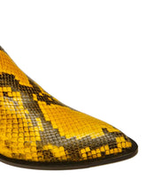 Load image into Gallery viewer, Bally Gaiman 6304334 Men&#39;s Giallo Snake Embossed Leather Boots MSRP $1100
