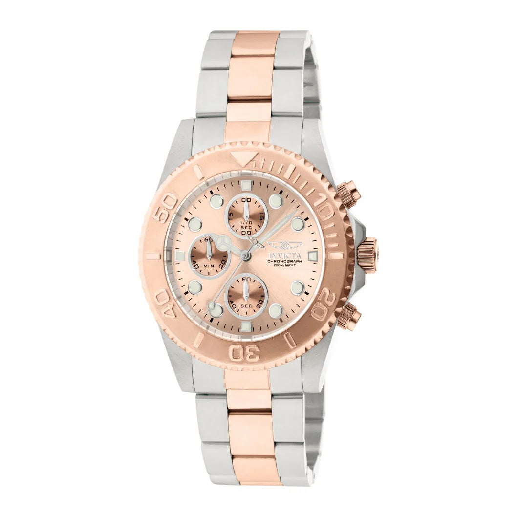 Invicta Men's 1775 Pro Diver Rose Gold Chronograph Watch 43.5mm MSRP $695