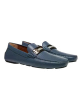 Load image into Gallery viewer, Bally Wiliam.O 6310045 Men's Blue Plain Leather Loafers MSRP $678
