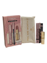 Load image into Gallery viewer, Loreal I Am Worth It Nudes Set Black Mascara Black Eyeliner &amp; Nude Lipstick
