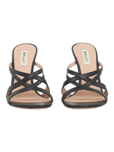 Load image into Gallery viewer, Bally Carolyn 6304289 Black Strappy Slip On Leahter Sandals MSRP $1200
