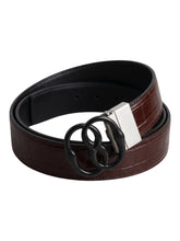Load image into Gallery viewer, Bally 6305666 Emblem Brown/Black Reversible Cut-To-Size Leather Belt EU110/US 44
