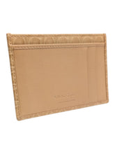 Load image into Gallery viewer, Salvatore Ferragamo 669404 Gancini Golden Leather Card Holder MSRP $280
