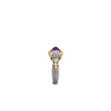 Load image into Gallery viewer, Konstantino Delos 2 Sterling Silver 18k Gold &amp; Amethyst Ring DMK2150-101-CAB S7
