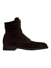 Load image into Gallery viewer, Bally Stensy-R 6308908 Men's Ebano Suede Leather Boots MSRP $1550

