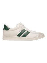 Load image into Gallery viewer, Bally Tyger 6308132 Men's White Green Stripes Leather Low-Top Sneaker MSRP $728
