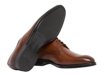 Load image into Gallery viewer, NEW A. TESTONI Men&#39;s Cognac Calf Leather Derby MSG0019S MADE IN ITALY MSRP $625
