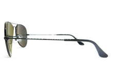 Load image into Gallery viewer, Ray-Ban RB3025 002/58 Polished Black Aviator G-15 Green Polarized 55-14
