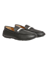 Load image into Gallery viewer, Bally Karlos 6304670 Men's Black Pebbled-Leather Driving Shoes MSRP $690
