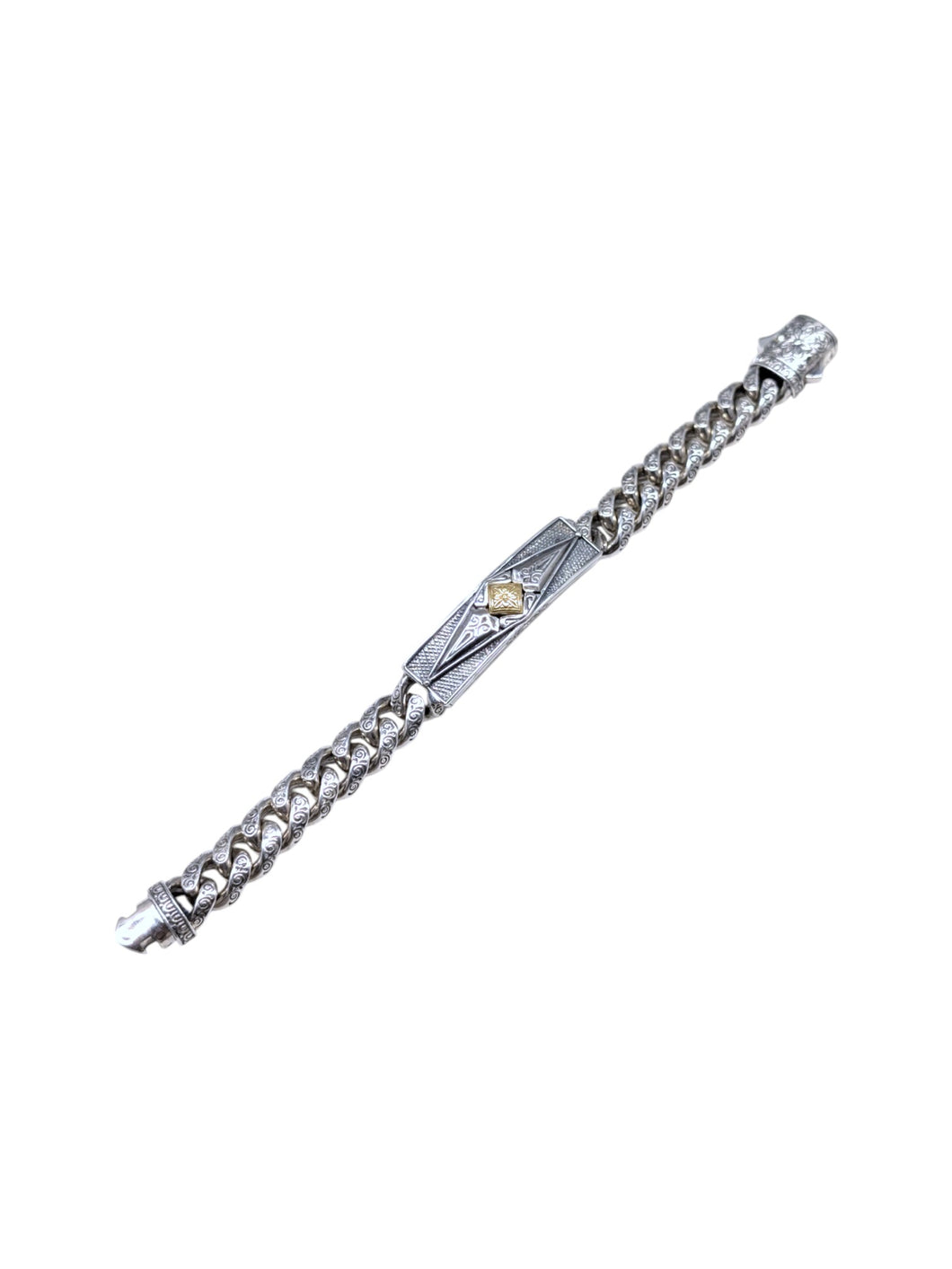 Konstantino Men's Sterling Silver and 18k Gold Bracelet BKJ560-130 MSRP $1440