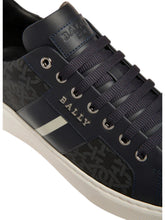 Load image into Gallery viewer, Bally Myron 6301335 Men's Grey &amp; Navy Cotton Mix &amp; Leather Sneakers MSRP $675
