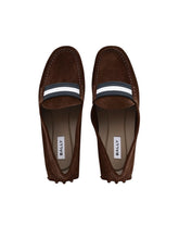 Load image into Gallery viewer, Bally Kansan 6305037 Men's Ebano Suede Leather Loafers MSRP $650
