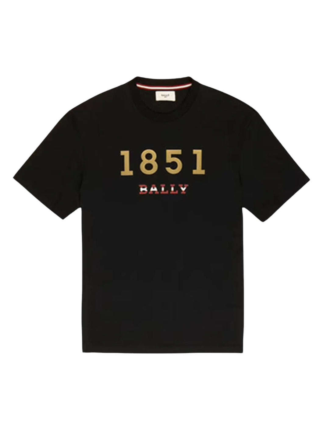 Bally 6300141 Men's Black 100% Cotton 1851 Logo T-Shirt Size XL MSRP $300