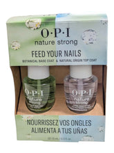 Load image into Gallery viewer, OPI Nature Strong, Feed Your Nails Botanical Base Coat &amp; Natural Origin Top Coat
