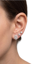 Load image into Gallery viewer, Swarovski 5410284 Crystal Attract Rhodium-Plated Set of 3 Pierced Earrings
