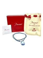 Load image into Gallery viewer, Baccarat 2812022 Marie-Hélène de Taillac Pear Blue Crystal Pendant with Silver Bail MSRP $230
