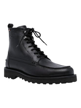 Load image into Gallery viewer, Bally Nokor 6239793 Men&#39;s Black Moc Toe Leather Boots Size 8 MSRP $809
