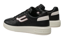 Load image into Gallery viewer, Bally Triumph 6300203 Men&#39;s Black/White Calf Leather Sneakers Size 13 MSRP $600
