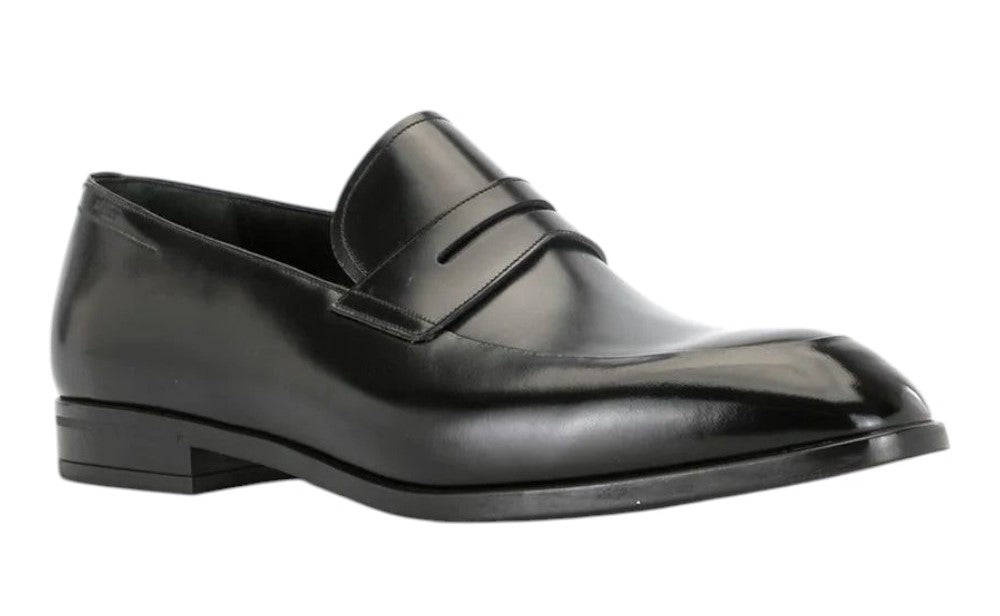 Bally Score 6193772 Men's Black Calf Shiny Leather Loafers MSRP $999