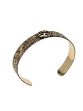 Load image into Gallery viewer, Gucci 18K Gold GG Cuff Interlocking Logo Engraved Bracelet YBA5798940010 MSRP $5850
