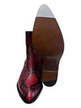 Load image into Gallery viewer, Bally Gaiman 6303991 Men&#39;s Ruby Animal Print Leather Boots MSRP $1100
