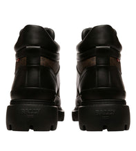 Load image into Gallery viewer, Bally Valensy 6239846 Black Monogram Leather Boots Size 11 MSRP $1032
