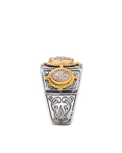 Load image into Gallery viewer, Konstantino Classic Sterling Silver 18k Yellow Gold &amp; Diamond Ring DMK1803-109
