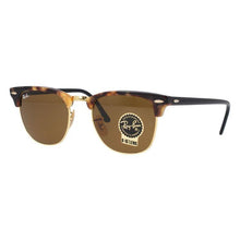Load image into Gallery viewer, Ray-Ban RB3016 1160 Clubmaster Polished Havana B-15 Brown Sunglasses 51-21-145
