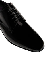 Load image into Gallery viewer, Bally Sadao 6306320 Men's Black Calf Leather Patent Derby Shoes MSRP $990
