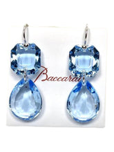 Load image into Gallery viewer, Baccarat 2812026 Marie-Helene de Taillac Blue Crystal Silver Earrings MSRP $720
