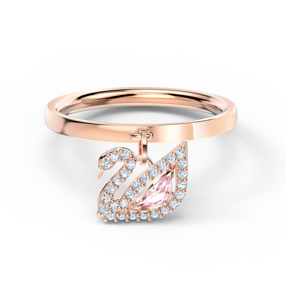 Swarovski Dazzling Swan 5569924 Rose Gold Plated & Crystal Ring, Size 8 MSRP $89