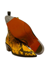 Load image into Gallery viewer, Bally Gaiman 6304334 Men&#39;s Giallo Snake Embossed Leather Boots MSRP $1100
