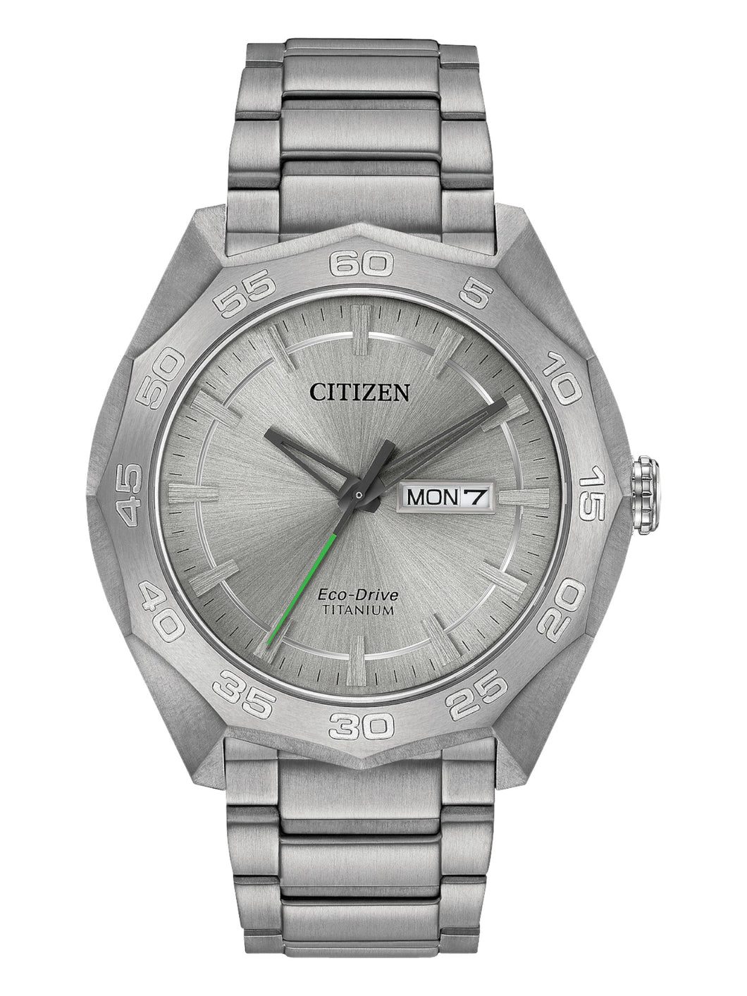 Citizen Eco-Drive Brycen AW0060-54A Titanium Silver 10ATM 44mm Watch MSRP$375