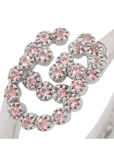 Load image into Gallery viewer, Gucci 18K White Gold &amp; Topaz GG Running Double G Ring YBC4816500020 MSRP $1250
