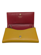 Load image into Gallery viewer, Salvatore Ferragamo Vara Women's 705291 Yellow Wallet With Chain MSRP $795
