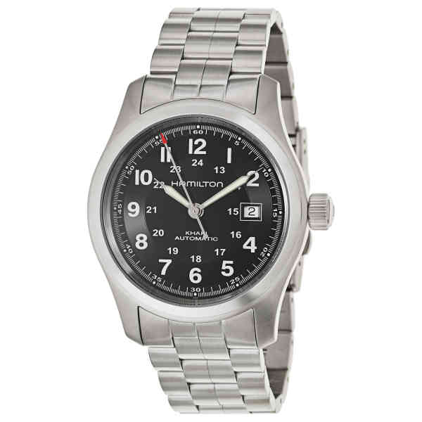 NEW HAMILTON Men's H70515137 Khaki Field Black Dial Automatic Watch MSRP $795