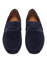 Load image into Gallery viewer, Bally Palven 6308940 Men's Peacoat Suede Leather Penny Loafers MSRP $690
