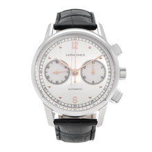 Load image into Gallery viewer, Longines L28144760 Men&#39;s Automatic Heritage Chronograph 1940 Silver Dial 41 mm MSRP $3200
