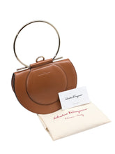 Load image into Gallery viewer, Salvatore Ferragamo Daphne Gancino 691300 Brown Shoulder Bag MSRP $1650
