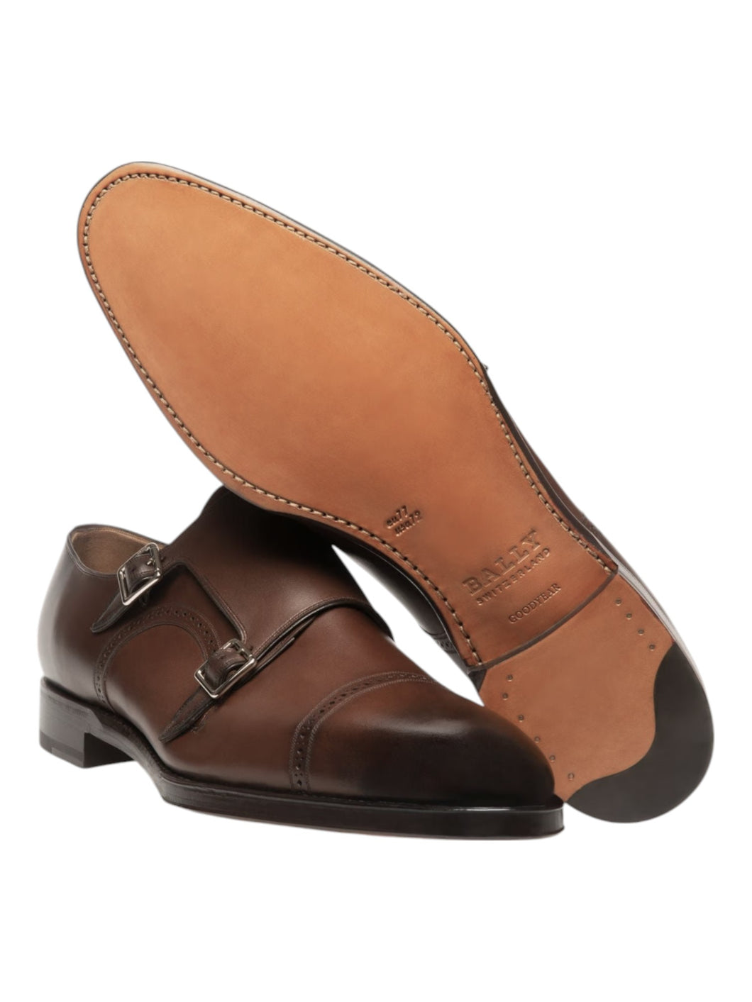 Bally Scardino 6231449 Men's Brown Leather Monk Strap Shoes US 12 MSRP$1032