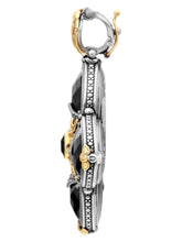 Load image into Gallery viewer, Konstantino 18K &amp; Silver Onyx Pendant with Chain MEMK5114-120-CUT MSRP $1930
