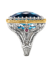 Load image into Gallery viewer, Konstantino Anthos Sterling Silver 18k Gold Spinel &amp; Ruby Ring DMK2159-640 Size 6
