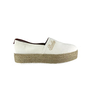 Load image into Gallery viewer, Bally Felly 6301226 Women&#39;s Bone Cotton Fabric Loafers MSRP $399
