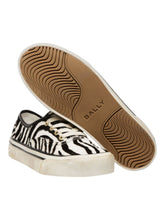 Load image into Gallery viewer, Bally Lyder 6304704 Men&#39;s White &amp; Black HairCalf Leather Sneakers MSRP $750
