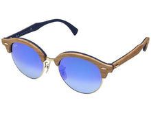 Load image into Gallery viewer, Ray-Ban RB4246M 1180/7Q Clubround Wood Brown Gold Blue Flash 51-19-145
