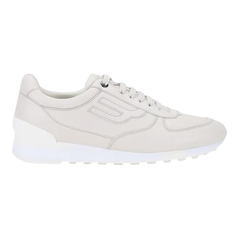 Bally Gismo 6239589 Men's Dusty White Calf Plain Leather Sneakers Size 7 MSRP $470