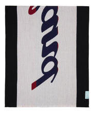 Load image into Gallery viewer, Bally 6302880 Wool Jacquard Scarf In Red &amp; Navy MSRP $325
