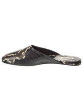 Load image into Gallery viewer, Bally Glebb 6304159 Men&#39;s Multiblack Snake-Print Leather Slippers MSRP $750
