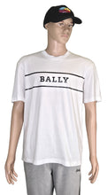 Load image into Gallery viewer, Bally 6234333 Men&#39;s White Cotton Printed Logo T-Shirt Size Large
